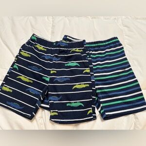 Wonder Nation Blue and Green Striped Shorts